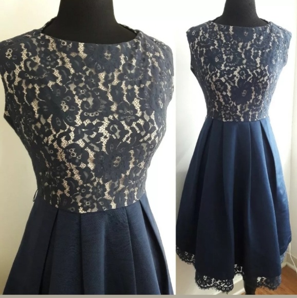 tan fit and flare dress